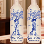 Custom Bottle Lamp - Personalized Anniversary Wedding Gifts For Husband, Wife, Couple - Roots Of Love Run Deep