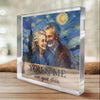 Custom Photo Square Shaped Acrylic Plaque - Personalized  Anniversary Wedding Gifts For Husband And Wife, Him And Her - You & Me, Written In The Stars