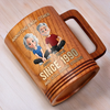 Custom Wooden Mug - Personalized Anniversary Wedding Gifts For Husband And Wife, Him And Her - Love, Laughter, And A Lifetime Of Eye Rolls