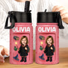 Custom Photo 3D Inflated Effect Printed Kids Water Bottle - Personalized Back To School Gifts For Kids - Ready To Cast Some Spells