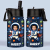 Custom Photo 3D Inflated Effect Printed Kids Water Bottle - Personalized Back To School Gifts For Kids - Dreams Launch Beyond The Stars