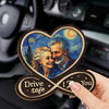 Custom Photo Car Visor Clip - Personalized Anniversary Wedding Gifts For Husband And Wife, Him And Her - Your Smile Is My Destination