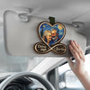 Custom Photo Car Visor Clip - Personalized Anniversary Wedding Gifts For Husband And Wife, Him And Her - Your Smile Is My Destination