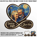 Custom Photo Car Visor Clip - Personalized Anniversary Wedding Gifts For Husband And Wife, Him And Her - Your Smile Is My Destination
