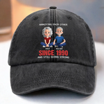 Custom Couple Anniversary Gifts - Personalized Washed Baseball Cap