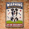 Custom 3D Inflated Effect Printed Home Decor Metal Sign - Personalized  Birthday Gifts For Dog Lovers, Dog Dad And Mom - Woofing Is Our Warning System