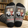 Custom Crew Socks - Personalized Anniversary Wedding Gifts For Husband And Wife, Him And Her - Annoying Each Other