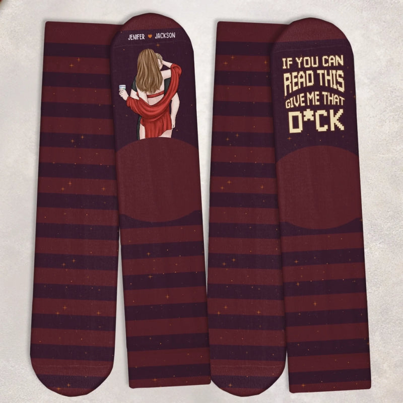 Custom Crew Socks - Personalized Anniversary Wedding Gifts For Husband And Wife, Him And Her - Fabulous Night With You
