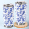 Custom Tumbler - Personalized Birthday Gifts For Dog Lovers, Dog Dad And Mom - Dogs And Dreams In Blue