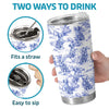 Custom Tumbler - Personalized Birthday Gifts For Dog Lovers, Dog Dad And Mom - Dogs And Dreams In Blue