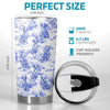 Custom Tumbler - Personalized Birthday Gifts For Dog Lovers, Dog Dad And Mom - Dogs And Dreams In Blue
