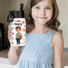 Custom 3D Inflated Effect Printed Kids Water Bottle - Personalized Back To School Gifts For Kids - I Am Brave Bold And Smart