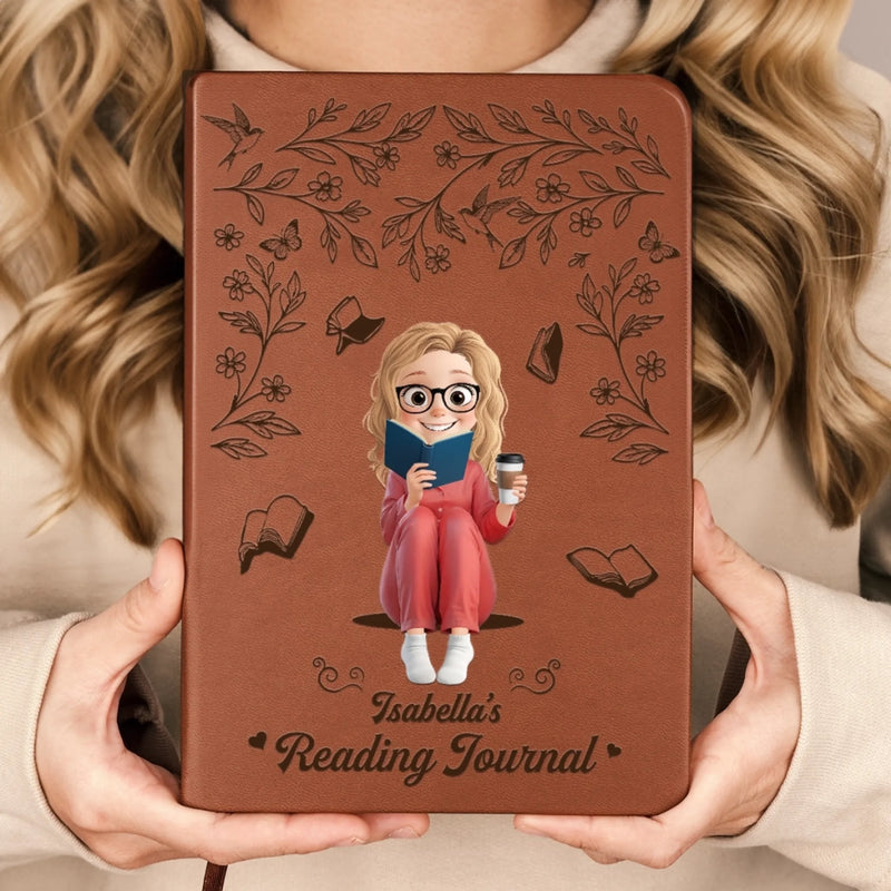 Custom Leather Journal - Personalized Bookish Gifts For Book Lovers, Bookworms, Readers - Collecting Bookish Moments