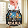 Custom Window Hanging Suncatcher Ornament - Personalized Anniversary Wedding Gifts For Husband And Wife, Him And Her - Built On Jokes, Sealed With A Kiss