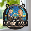 Custom Window Hanging Suncatcher Ornament - Personalized Anniversary Wedding Gifts For Husband And Wife, Him And Her - Built On Jokes, Sealed With A Kiss