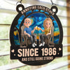 Custom Window Hanging Suncatcher Ornament - Personalized Anniversary Wedding Gifts For Husband And Wife, Him And Her - Built On Jokes, Sealed With A Kiss