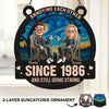 Custom Window Hanging Suncatcher Ornament - Personalized Anniversary Wedding Gifts For Husband And Wife, Him And Her - Built On Jokes, Sealed With A Kiss