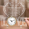 Custom Acrylic Desk Clock - Personalized Anniversary Wedding Gifts For Husband And Wife, Him And Her - My Heart’s Favorite Timekeeper