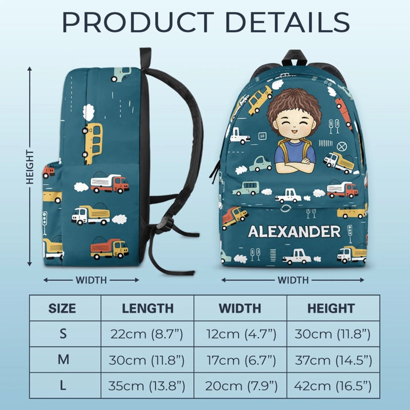 Custom Kids Backpack, Water Bottle, Lunch Bag - Personalized Back To School Gifts For Kids - Confidence, Kindness, Strength For Life
