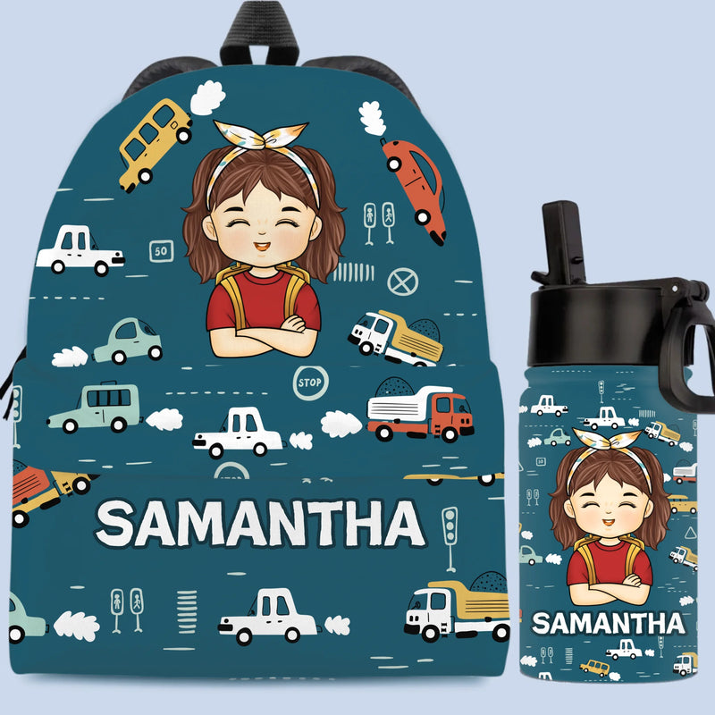 Custom Kids Backpack, Water Bottle, Lunch Bag - Personalized Back To School Gifts For Kids - Confidence, Kindness, Strength For Life