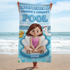 Custom Beach Towel - Personalized Summer Vacation And Travel Gifts For Family, Kids - Grandkid Pool Party