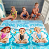 Custom Beach Towel - Personalized Summer Vacation And Travel Gifts For Family, Kids - Grandkid Pool Party