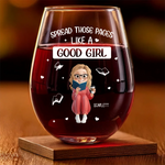 Custom Name Bookworm Gifts for Women - Personalized Wine Glass