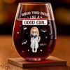 Custom Wine Glass - Personalized Bookish Gifts For Book Lovers, Bookworms, Readers - Smart Girls Read Harder