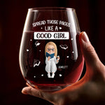 Custom Name Bookworm Gifts for Women - Personalized Wine Glass