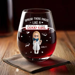 Custom Name Bookworm Gifts for Women - Personalized Wine Glass