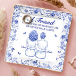 Custom Full-Print Jewelry Dish - Personalized Best Friend Birthday Gifts For Women - We Never Walk Alone
