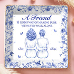 Custom Full-Print Jewelry Dish - Personalized Best Friend Birthday Gifts For Women - We Never Walk Alone