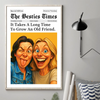 Custom Photo Funny Caricature Vertical Poster - Personalized Best Friend Birthday Gifts For Women - The Besties Time