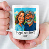 Custom Photo Funny Caricature Mug - Personalized Anniversary Wedding Gifts For Husband And Wife, Him And Her - I'm Yours No Returns Or Refunds