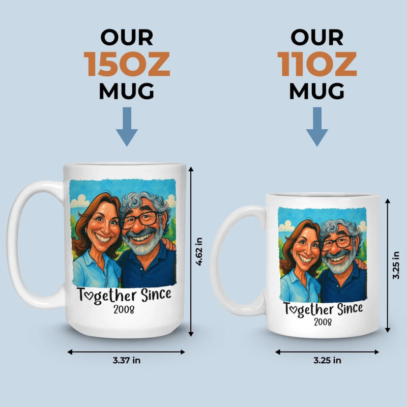 Custom Photo Funny Caricature Mug - Personalized Anniversary Wedding Gifts For Husband And Wife, Him And Her - I'm Yours No Returns Or Refunds