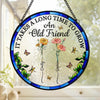 Custom Stained Glass Window Hanging Suncatcher - Personalized Best Friend Birthday Gifts For Women - Blooming Bonds That Last Forever