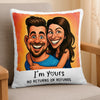 Custom Photo Funny Caricature Pillow - Personalized Anniversary Wedding Gifts For Husband And Wife, Him And Her - Together Since