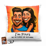 Custom Photo Funny Caricature Pillow - Personalized Anniversary Wedding Gifts For Husband, Wife, Couple - Together Since