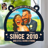 Custom Photo Funny Caricature Window Hanging Suncatcher Ornament - Personalized Anniversary Wedding Gifts For Husband And Wife, Him And Her - Still Going Strong