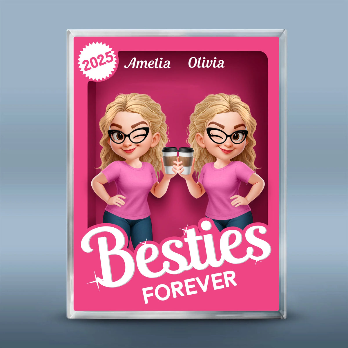 Custom Partner In Crime Rectangle Shaped Acrylic Plaque - Personalized Best Friend Birthday Gifts For Women, Besties, Sisters, BFF - Partners In Crime