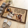 Custom Home Decor Decorative Mat - Personalized Birthday Gifts For Dog Cat Lovers, Dog Dad And Mom, Cat Owners - Home Is Where The Paw Is