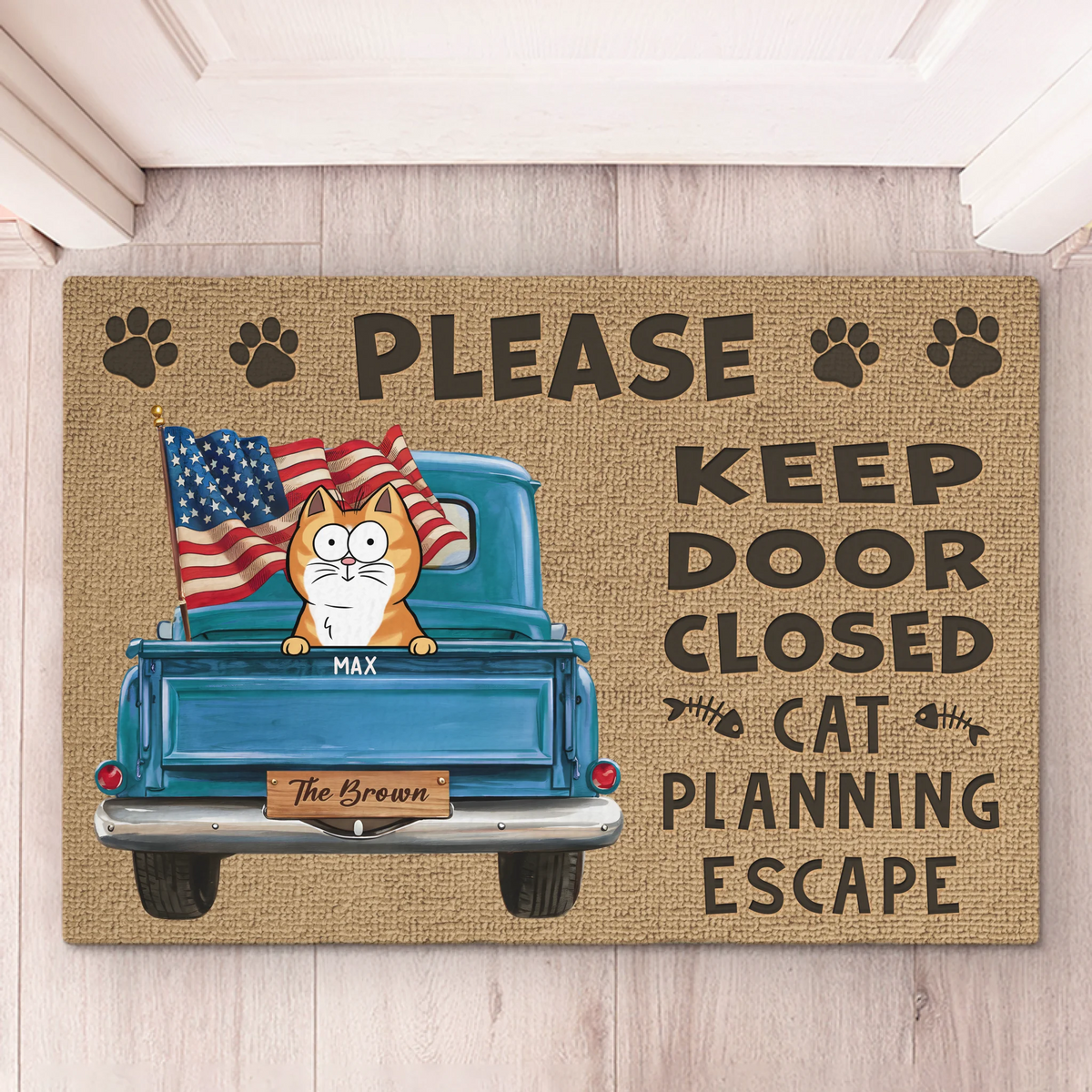 Custom Home Decor Decorative Mat - Personalized Birthday Gifts For Cat Lovers, Cat Mom And Dad - Crazy Cat People Live Here