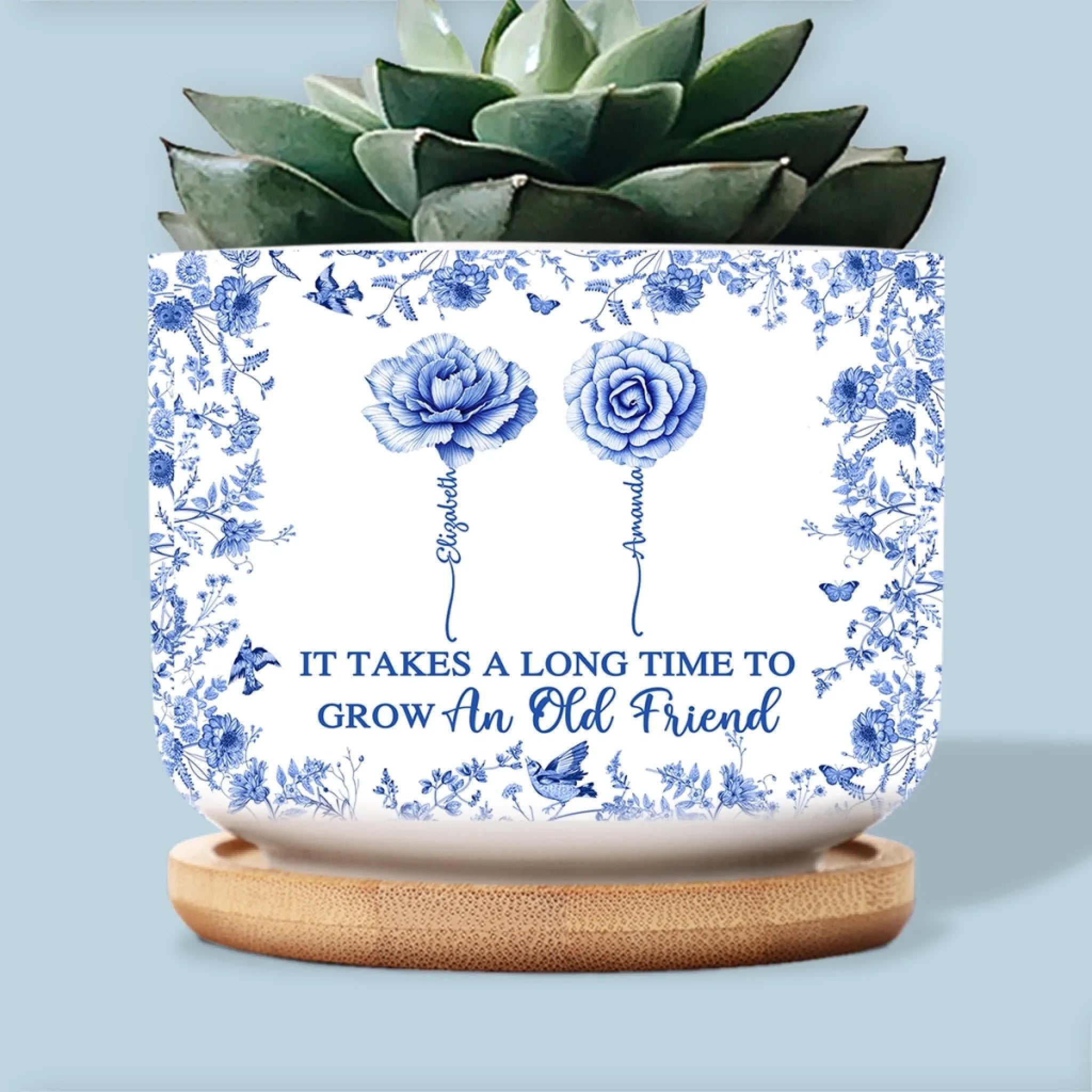 best friend plant pot Custom Home Decor Ceramic Plant Pot - Personalized Best Friend Birthda