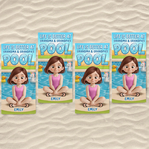 Custom Beach Towel - Personalized Summer Vacation And Travel Gifts For Family, Kids - Sunny Days, Happy Waves