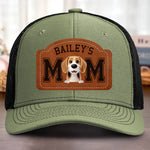 Custom Name Dog Dad Gifts for Dog Lovers - Personalized Custom Shaped Leather Patch Cap