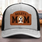 Custom Name Dog Dad Gifts for Dog Lovers - Personalized Custom Shaped Leather Patch Cap