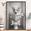 Custom Photo Bathroom Vertical Poster - Personalized  Birthday Gifts For Dog Cat Lovers, Dog Dad And Mom, Cat Owners - Do Not Disturb, I’m Reading The Dog Times