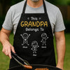 Tablier personnalisé - Cadeaux d'anniversaire personnalisés pour papa et grand-père - Ce grand-père adore son équipe