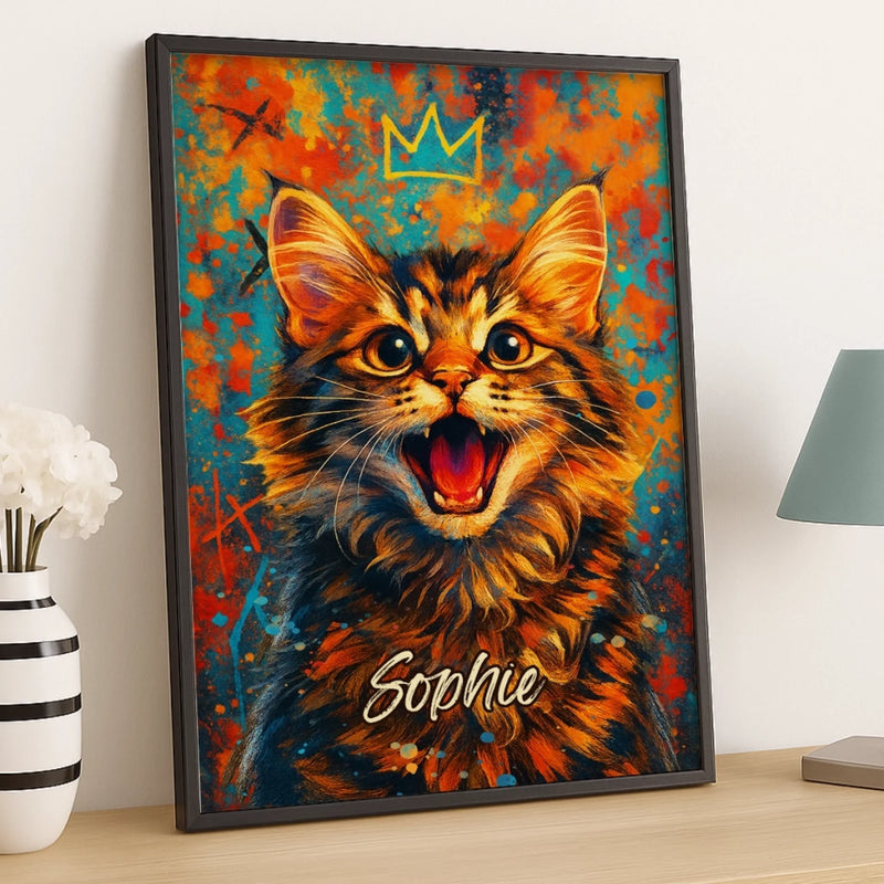 Custom Photo Vertical Poster - Personalized Pet Memorial Sympathy Gifts For Dogs, Cats - My Sunshine With Paws