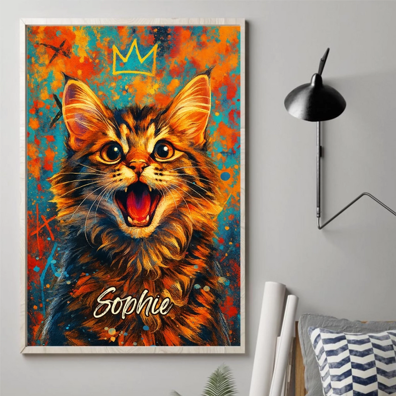 Custom Photo Vertical Poster - Personalized Pet Memorial Sympathy Gifts For Dogs, Cats - My Sunshine With Paws